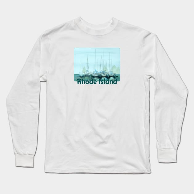 Rhode Island Long Sleeve T-Shirt by MMcBuck